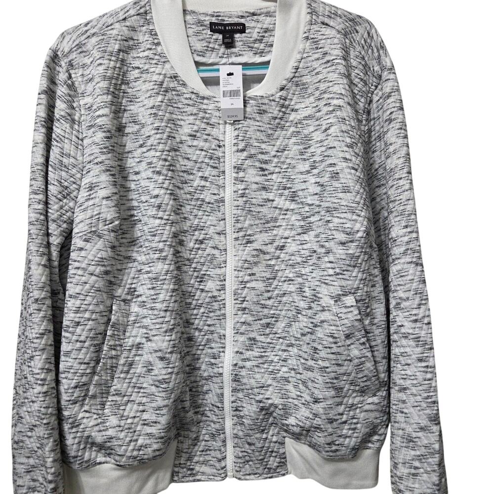 Lane Bryant zip up sweater jacket size 24 NWT